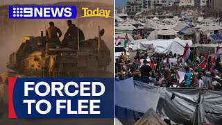 Civilians flee Gaza City as Israel forces takeover | 9 News Australia