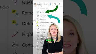 How to apply a tag in OneNote #techtips #smartphone #productivity #onenote #shorts #technology