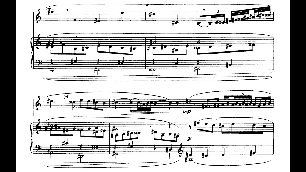 Jacques Ibert - Aria for Flute and Piano (1930) [Score-Video