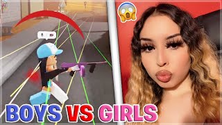 GIRLS VS BOYS DA HOOD BATTLE!🎃 (ROBLOX)