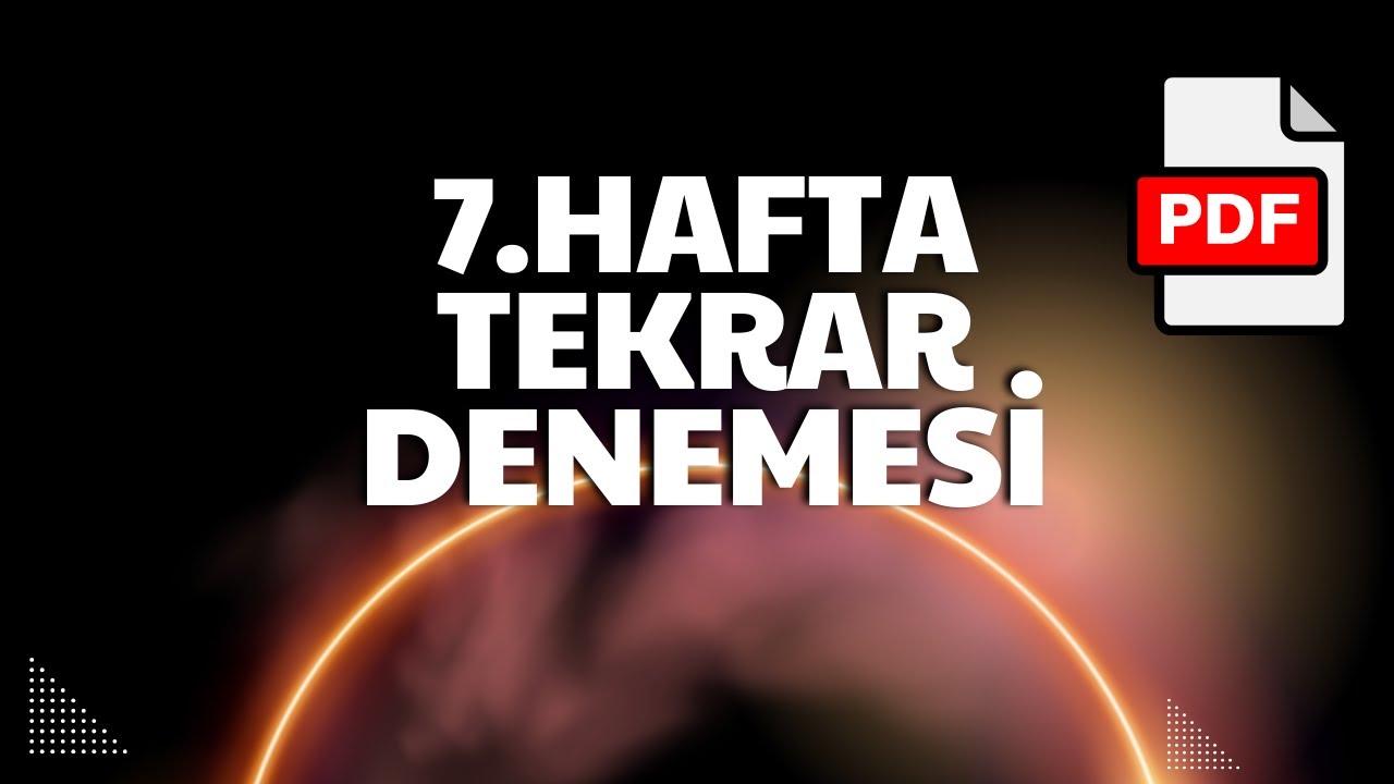 7. HAFTA TEKRAR DENEMESİ #kpss #dgs #ales