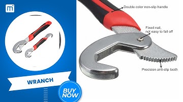 2Pcs Multi-Function Universal Quick Snap N Grip Adjustable Wrench Spanner Set