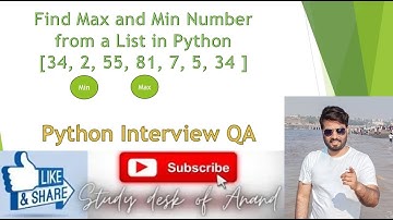 Find Max and Min Number from a List in Python