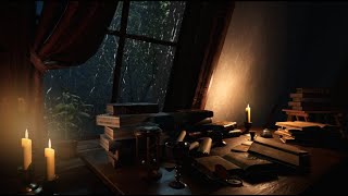 VICTORIAN AMBIENCE l Writer's Room with Classic Music l Writing sound with Cozy Rain for Relaxing screenshot 3