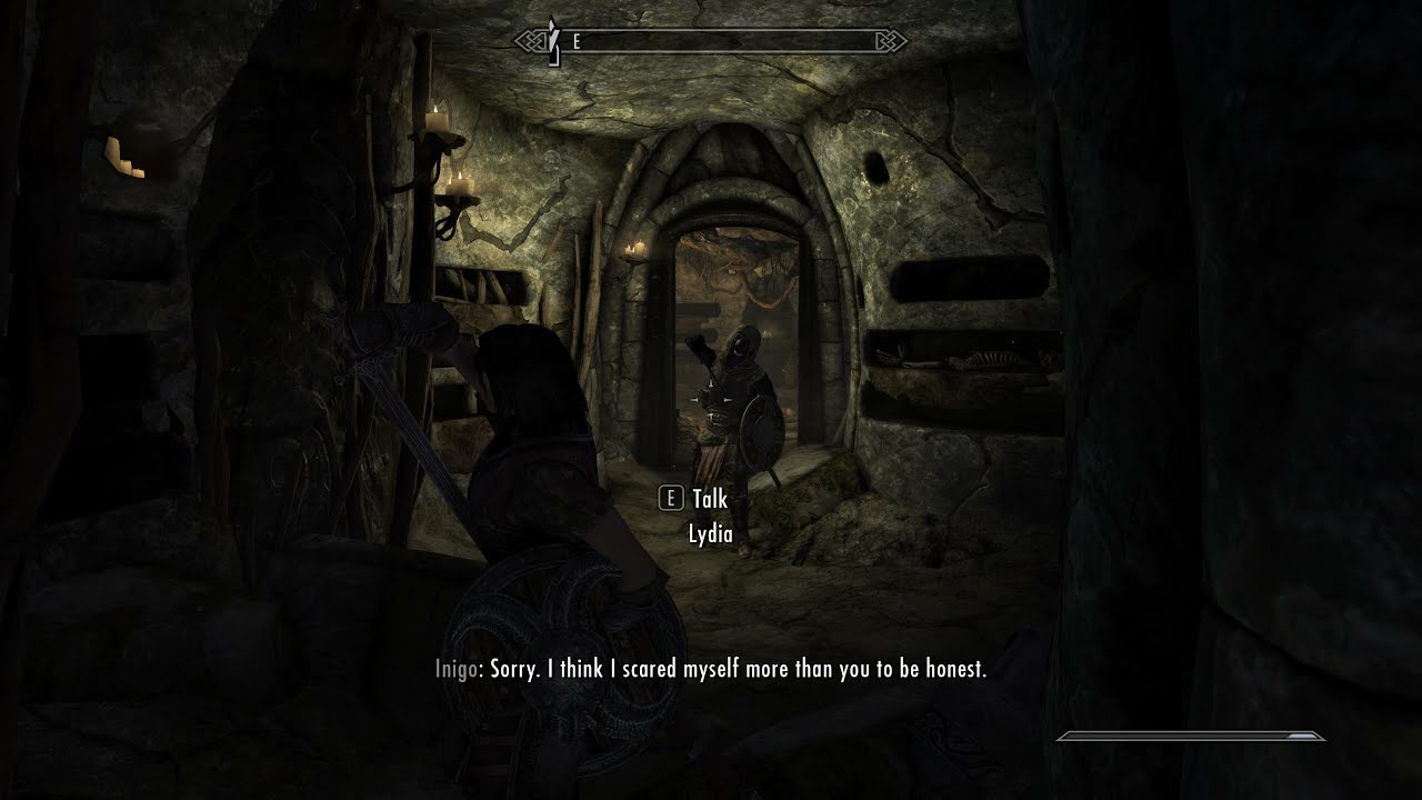 Skyrim Inigo scares Lydia