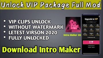 Intro maker ka watermark Kaise hataye| Intro Maker VIP Mod Version Download Kaise Karen| intro maker
