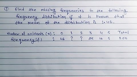 Class–X ll Statistics ll find the missing frequencies in the frequency distribution if it is known..