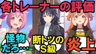 トレセン学園各トレーナーの評価ランクに対する反応集【ウマ娘プリティーダービー】