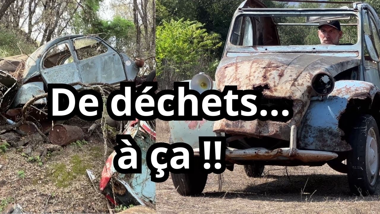 J’ai construit une voiture roulante avec des déchets oubliés dans le maquis