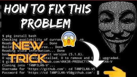 How to fix this problem on termux username and password [Tutorial]