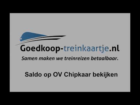 Saldo en Transacties op OV Chipkaart Bekijken