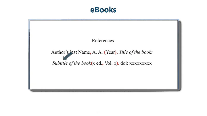 APA Style Reference List: How to Reference eBooks