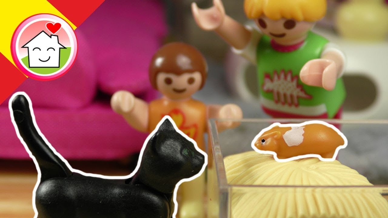 Playmobil en español La familia Hauser y el hámster - La Familia Hauser
