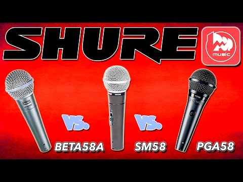 Сравнение микрофонов SHURE BETA58A- SHURE SM58- SHURE PGA58