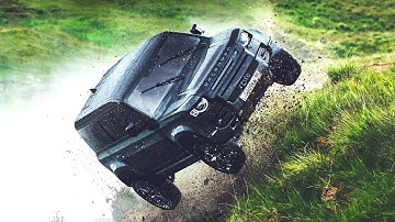 Land Rover Defender JUMPING and STUNTS