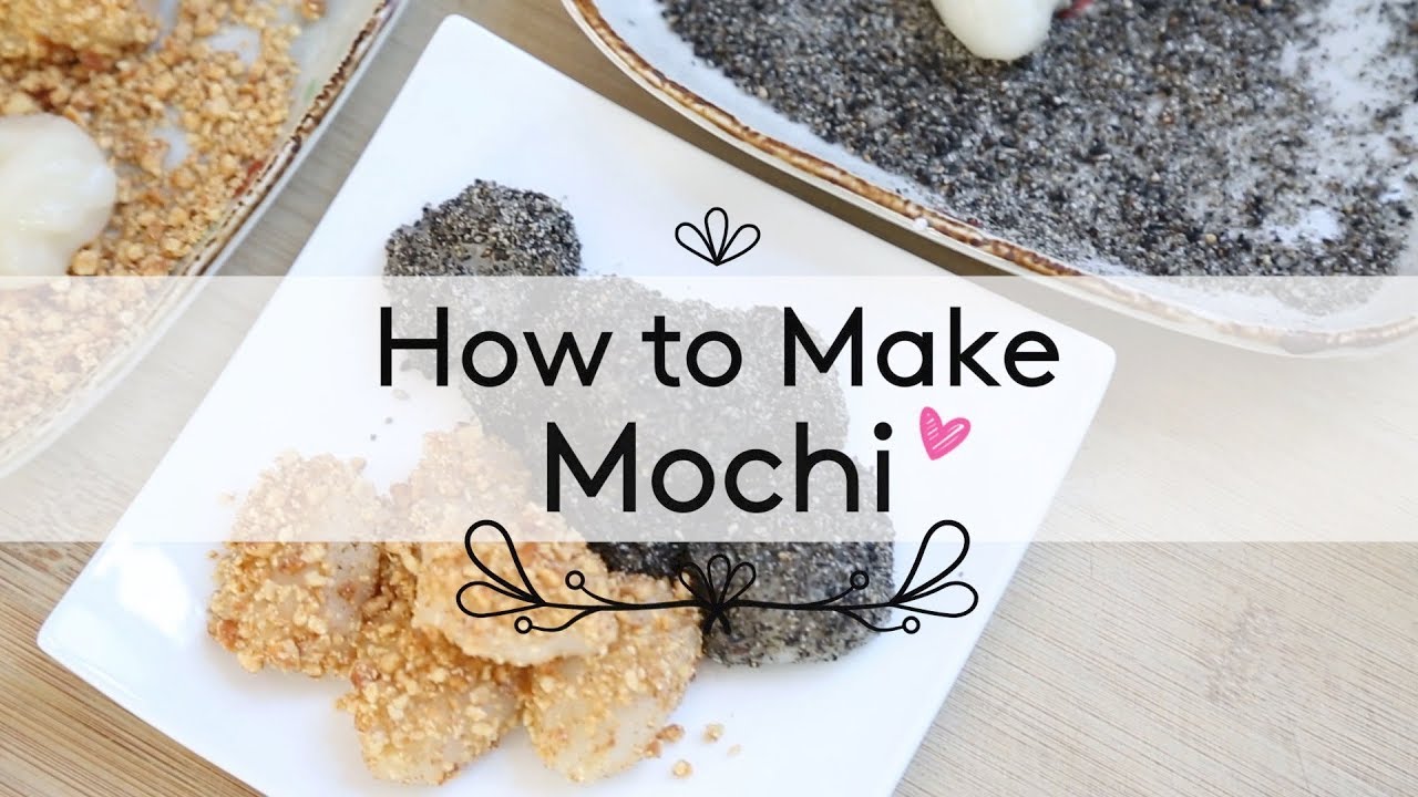 Как приготовить моти ♥ с жареным арахисом в меду и черным кунжутом