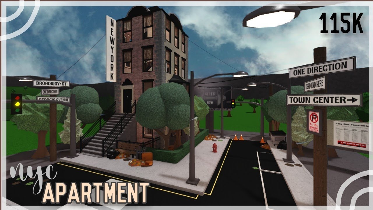 Rundown New York apartment 115k bloxburg speedbuild YouTube