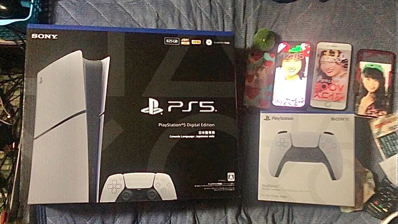 開封】PS5 Digital Edition 日本語専用 825GB+DualSenseコントローラー 