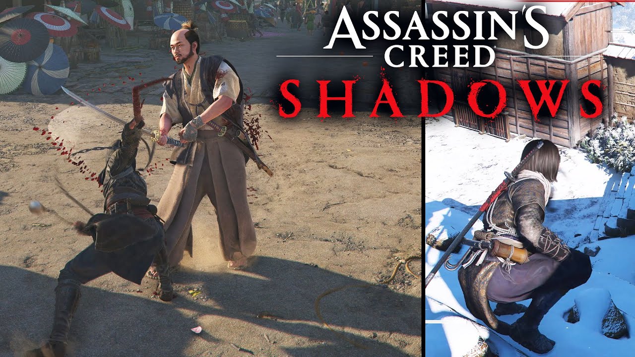 New Assassin's Creed Shadows Gameplay, Brutal Combat, Stealth Mechanics, Parkour (AC Shadows)