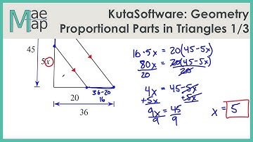 KutaSoftware: Geometry- Proportional Parts In Triangles And Parallel Lines Part 1