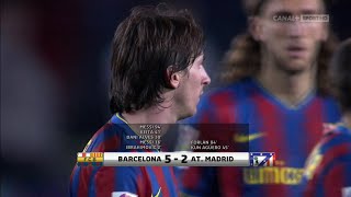 من الذاكرة : ملخص مباراة برشلونة واتلتيكو مدريد 2-5 | وجنون يوسف سيف 🤯 2009/2010 | جودة عالية 1080p