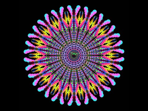 Rainbow Spheres Fractal Mandala Process - Warren Paul Harris Fine Art
