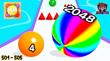 Ball Run 2048 - Gameplay Walkthrough Part 1 Tutorial Levels 501-505 (iOS, Android)