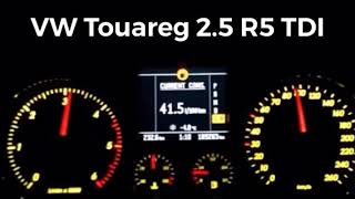 VW Touareg acceleration 2.5 TDI. vs 3.0 TDI. vs 3.2 l. vs 4.2 l. vs 5.0 TDI. vs 6.0 l 0-100 km/h