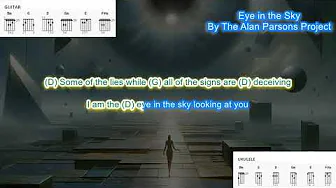 Eye in the Sky (no capo) by The Alan Parsons Project play along with scrolling chords and lyrics Eye in the Sky (no capo) by The Alan Parsons Project play along with scrolling chords and lyrics