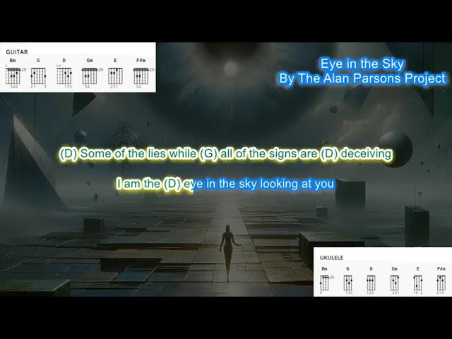 Eye in the Sky (no capo) by The Alan Parsons Project play along with scrolling chords and lyrics Eye in the Sky (no capo) by The Alan Parsons Project play along with scrolling chords and lyrics