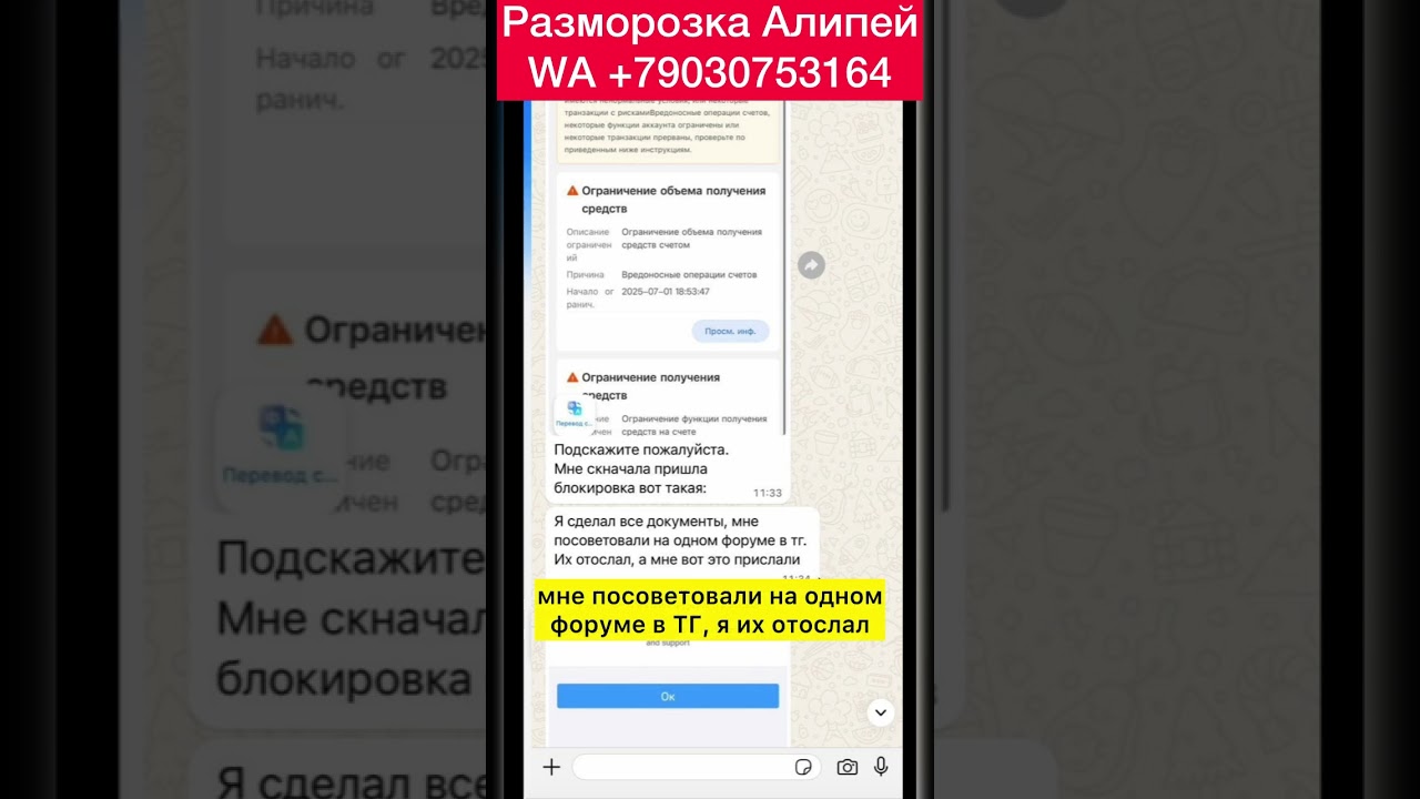 Ограничение Алипей за НЕПРАВИЛЬНЫЙ документ НЕ ПОПАДИСЬ! 