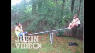 Drunk Girl Falls Off Teeter Totter