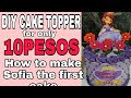 DIY CAKE TOPPER  FOR CAKES FOR ONLY 10PESOS . HOW TO MAKE SOFIA THE FIRST CAKE