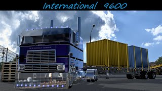 International 9600 Containers Delivery Phoenix to Tucson JBX2/PNG Graphics ATS 4K 1.45