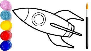 Menggambar Dan Mewarnai Pesawat Ruang Angkasa | Vẽ Tàu Vũ Trụ Đơn Giản Và Tô  Màu Cho Bé | Spaceship - Youtube