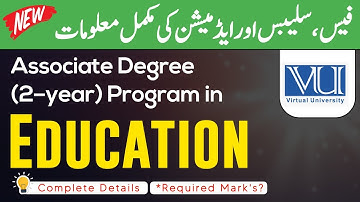 VU Associate Degree Program 2 years ADP: Education