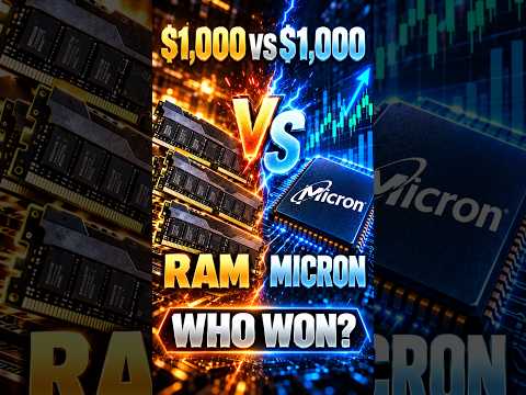 $1.000 dalam RAM vs Saham Micron — Siapa yang Menang? #micron #ram #mu #saham #dueldata