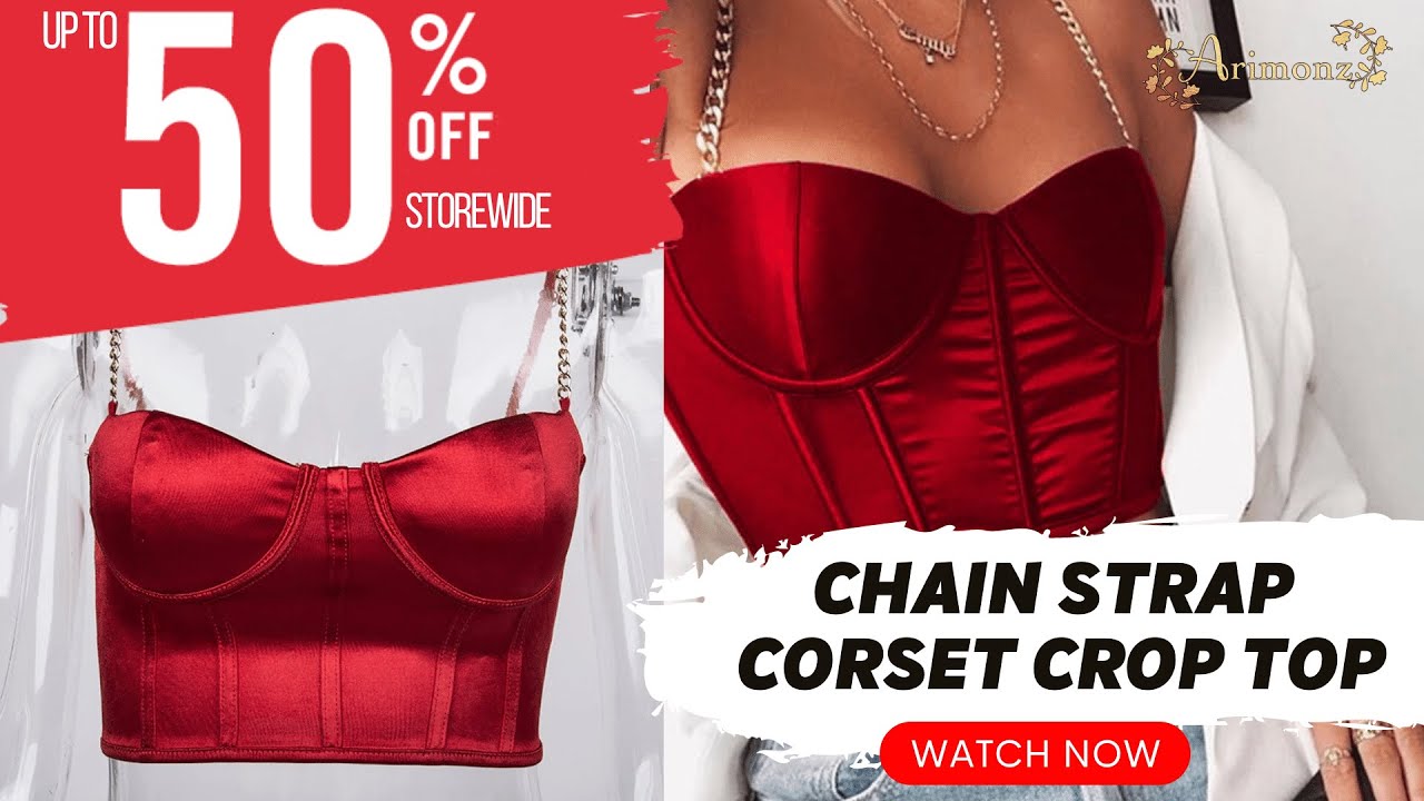 Get Ready To Party With This Chain Strap Corset Crop Top, A Getup That Will Surely Stand Out!