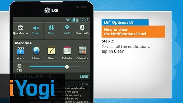 How to clear the Notifications Panel in LG® Optimus L9