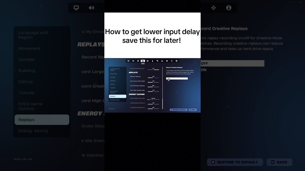 how to get lower input delay in fortnite! 