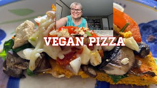 ABSOLUTELY STUNNING PIZZA WITH SWEET POTATO CRUST! @veganinaction9750