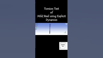 Torsion Test of Mild Steel using Explicit Dynamics #torsiontest #shearingofrod #mechproverse #ansys