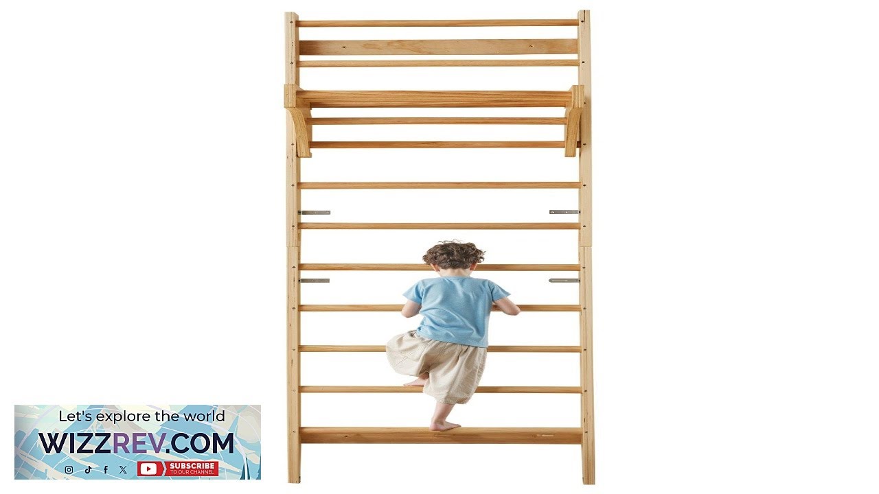 Swedish Ladder Wall Gym 10-Level Wooden Indoor Playground Climbing Toys Review