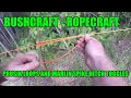 Bushcraft ropecraft - adjustable ridgeline with marlin spike hitch toggles and prusik loops