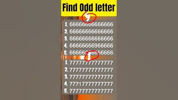 Find The Odd Number And Letter 😯 #quizchallenge #shortsfeed #youtubeshorts #shorts