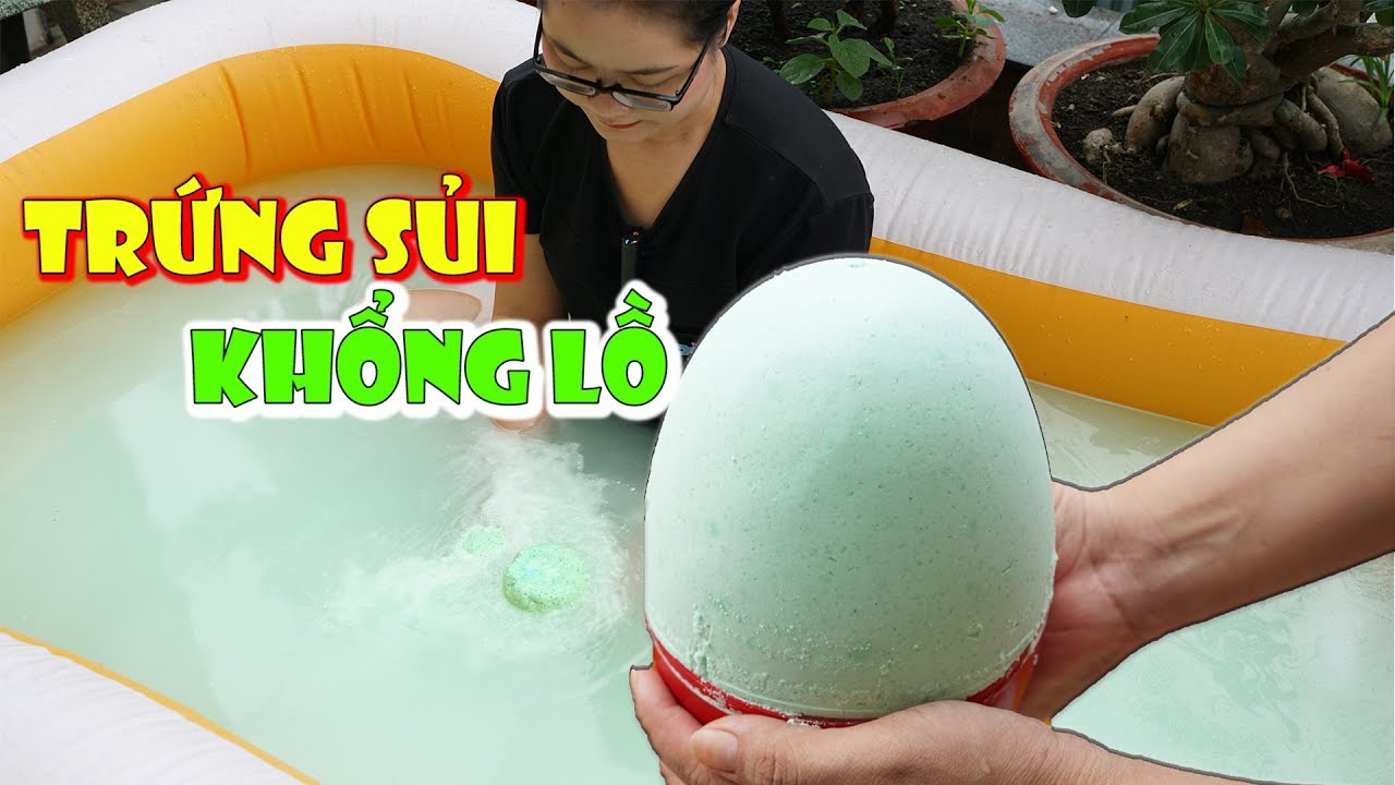 THÍ NGHIỆM LÀM HỒ BƠI TRỨNG SỦI KHỔNG LỒ - DIY BATH BOMB PERFECT