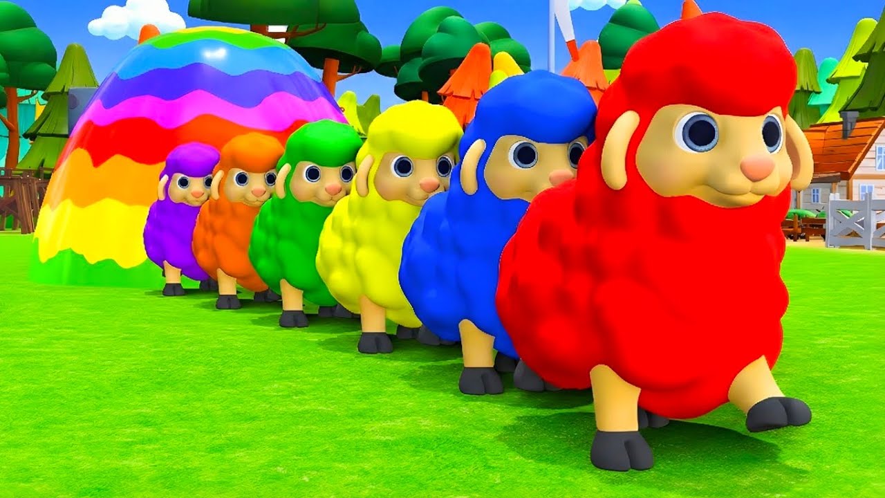 "🎶 Baa Baa Colorful Sheep! 🎨 Catchy Nursery Rhyme for Kids | Sing Along Fun!"