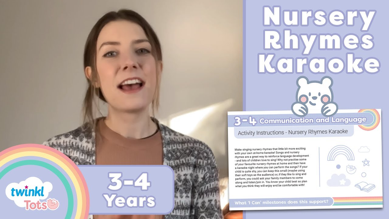 Twinkl Tots Nursery Rhymes Karaoke | Communication and Language 3-4 Years