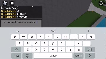 Worlds worst Roblox exploiter calls me trash because he “beat” me