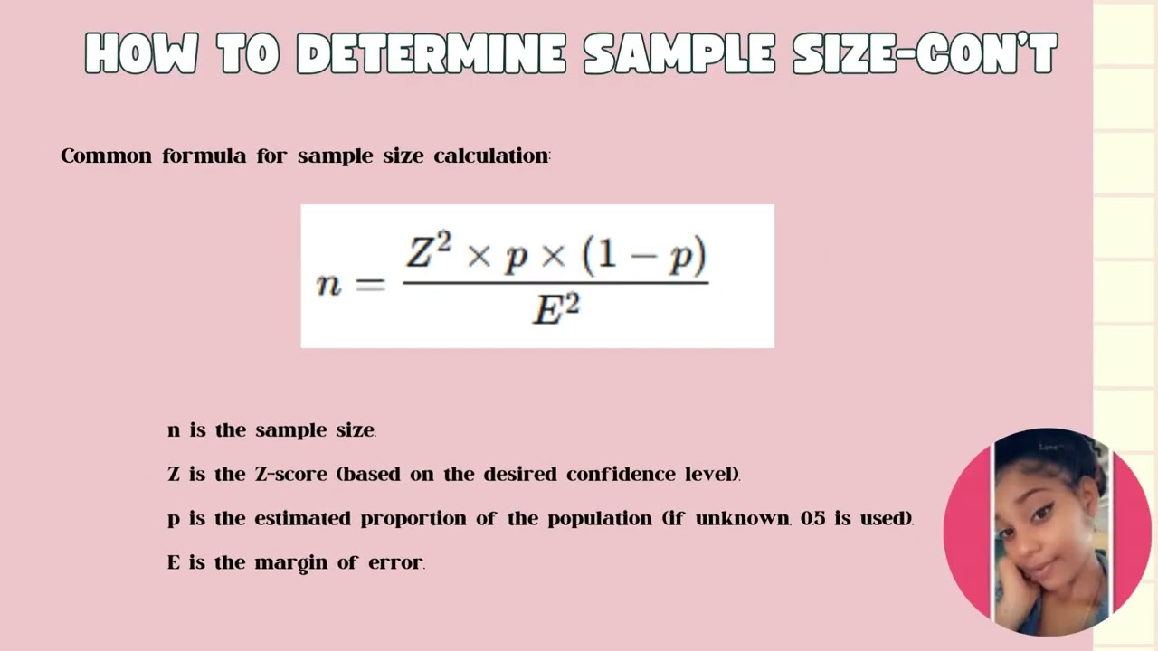 Sample Size and Error Group H 2